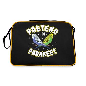 Pretend I'm a parakeet - Retro Bag - black/gold - Back