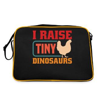 I raise tiny dinosaurs - Retro Bag - black/gold - Back