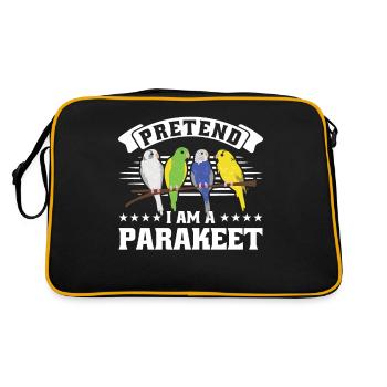 Pretend i am a Parakeet - Retro Bag - black/gold - Back
