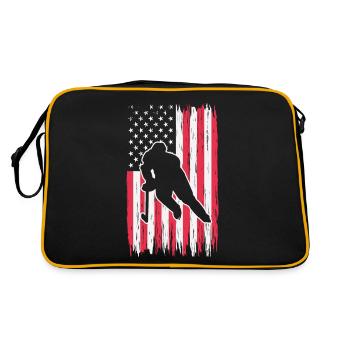 Hockey et drapeau - Sac Retro - noir/or - Dos