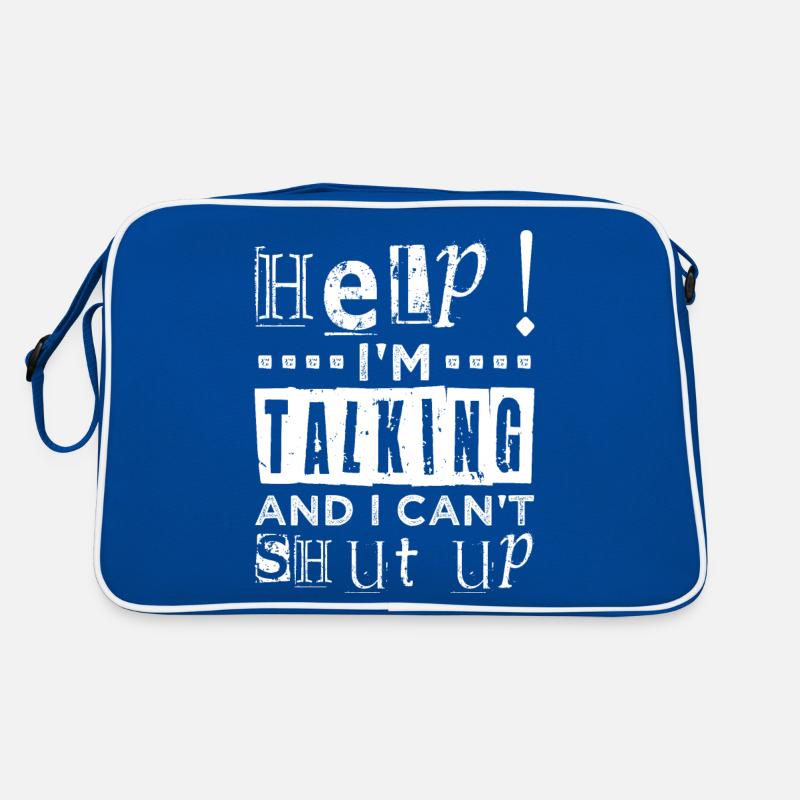 Help i'm talking and i can't shut up Retro Tasche