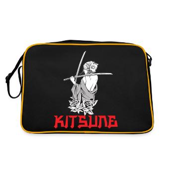 Kitsune Mask Japon Anime Kumiho Manga Fox Otaku - Sac Retro - noir/or - Dos