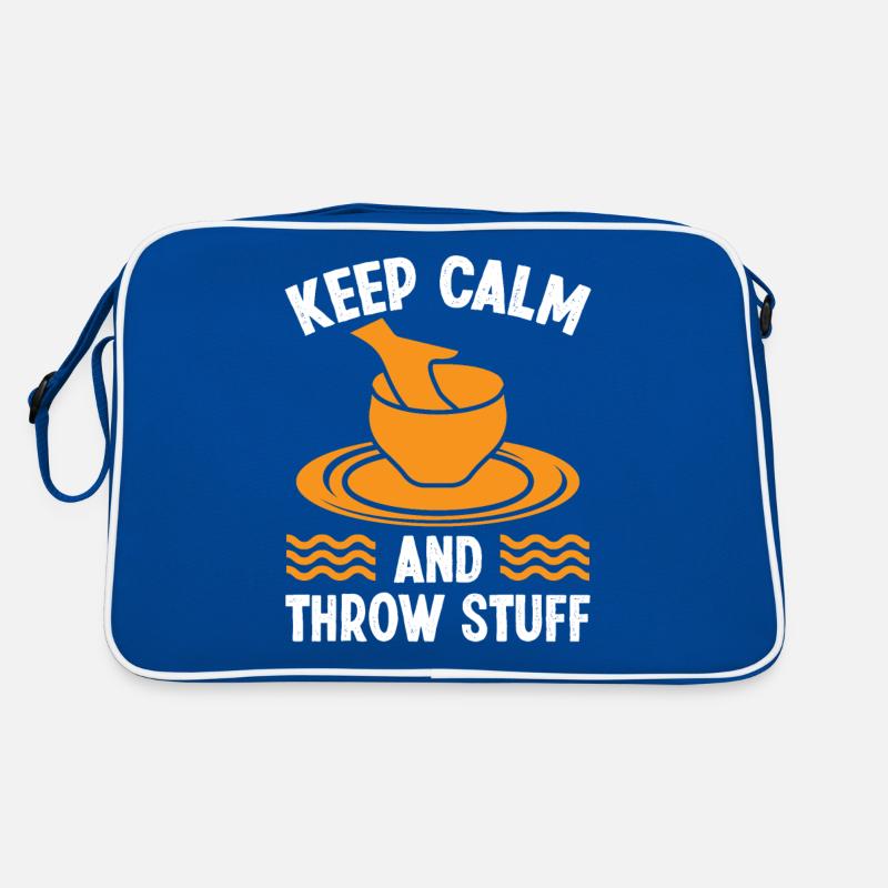 Keep Calm and throw Stuff Retro Tasche