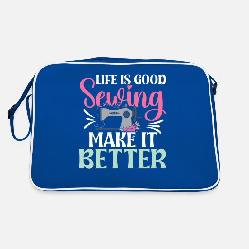 Life is good Sewing make it better Retro Tasche