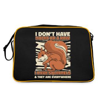 Squirrel Animal Rodent - Retro Bag - black/gold - Back