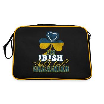 Je suis irlandais mais je me sens ukrainien - Sac Retro - noir/or - Dos