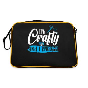 I'm Crafty and i know it - Retro Bag - black/gold - Back