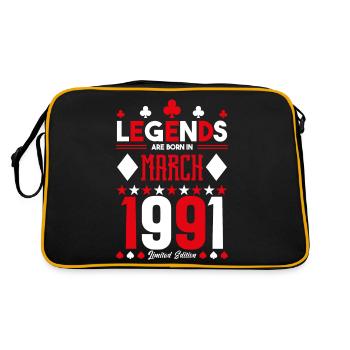 cadeau d'anniversaire Mars 1991. jeux de carte. - Sac Retro - noir/or - Dos