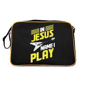I play Guitar - Retro Bag - black/gold - Back