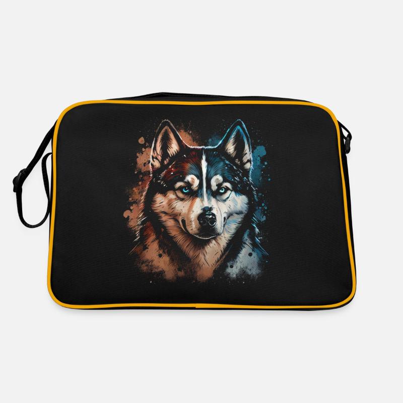 Siberian Husky Dog Retro Bag