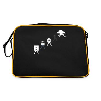 Cloud Data Design - Retro Tasche - Schwarz/Gold - Hinten