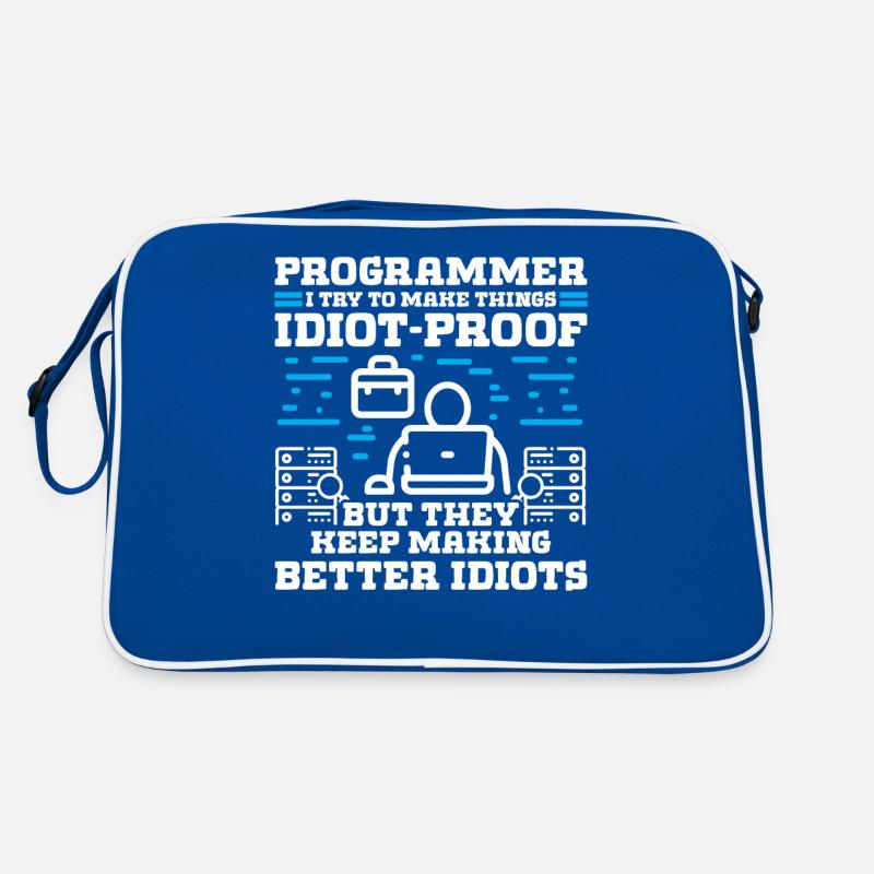 Programmer i try to make things Retro Tasche