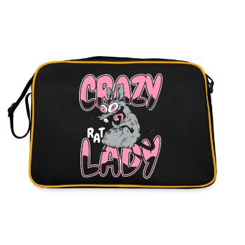 Rat animal Rat rongeur - Sac Retro - noir/or - Dos