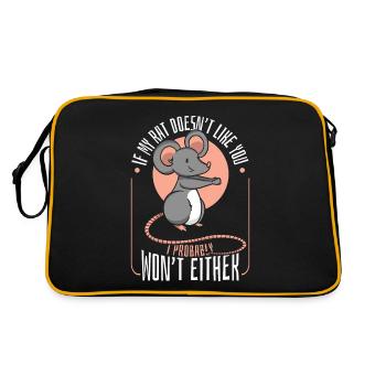 Rat animal Rat rongeur - Sac Retro - noir/or - Dos