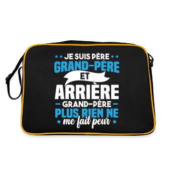 Je suis papa grand-père et arrière-grand-père - Sac Retro - noir/or - Dos