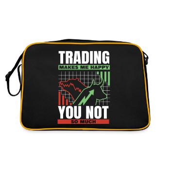 Stock Trading Trader Exchange Trading Stocks - Retro Bag - black/gold - Back