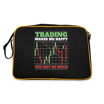 Stock Trading Trader Stock Exchange Trading Stocks - Retro Bag - black/gold - Back