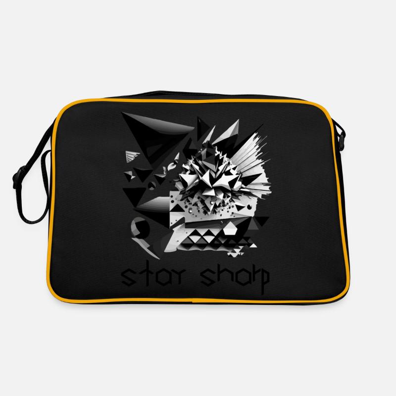 Design abstrait noir et blanc - Sac Retro - noir/or