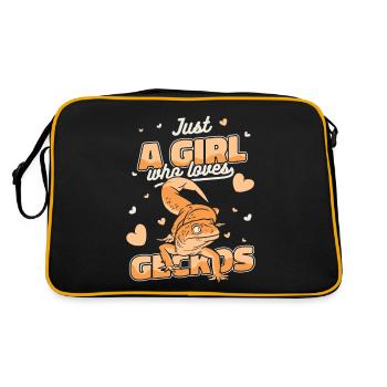 Lézard de Gecko Gecko - Sac Retro - noir/or - Dos