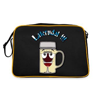 Laternenmaß / Laterne / Laterndal V2 - Retro Tasche - Schwarz/Gold - Hinten