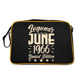 Naissance En juin 1966 Cadeau d'anniversaire 1966. - Sac Retro - noir/or - Dos