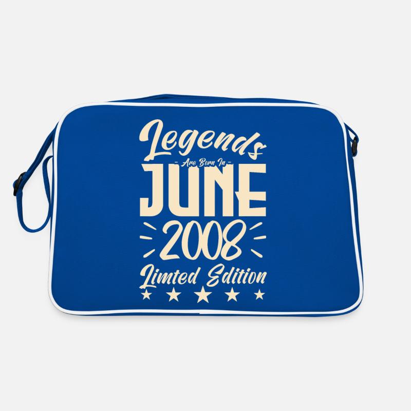 Geboren Juni 2008 Geburtstagsgeschenk 2008. Retro Tasche