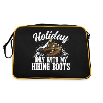 Vacances seulement avec mes chaussures de randonnée - Sac Retro - noir/or - Dos
