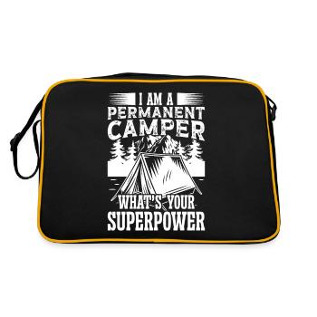 Je suis un campeur permanent quel est votre - Sac Retro - noir/or - Dos