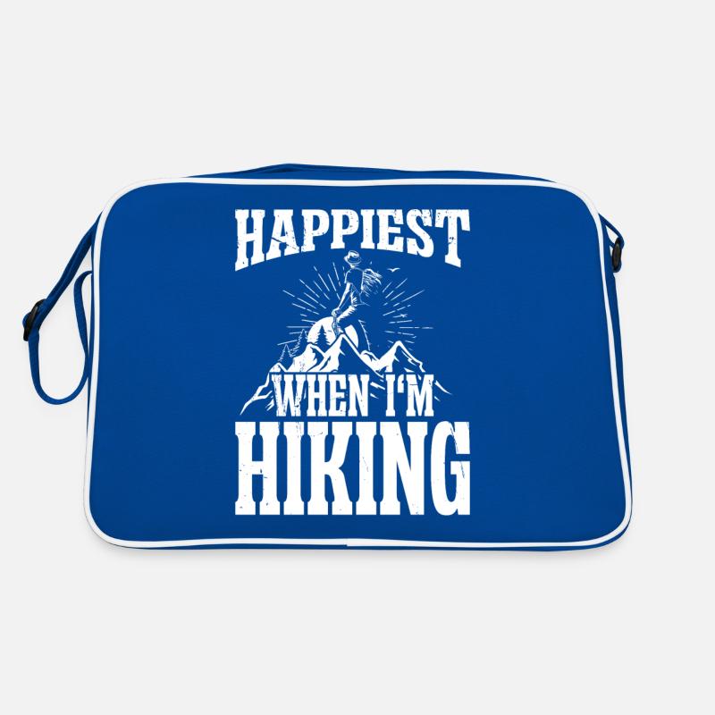 Happiest when i'm Hiking Retro Bag