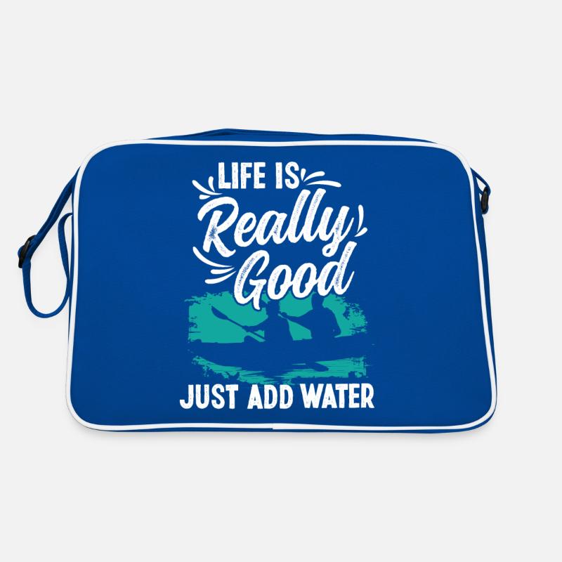 Life is really good funny Kayak saying Retro Bag