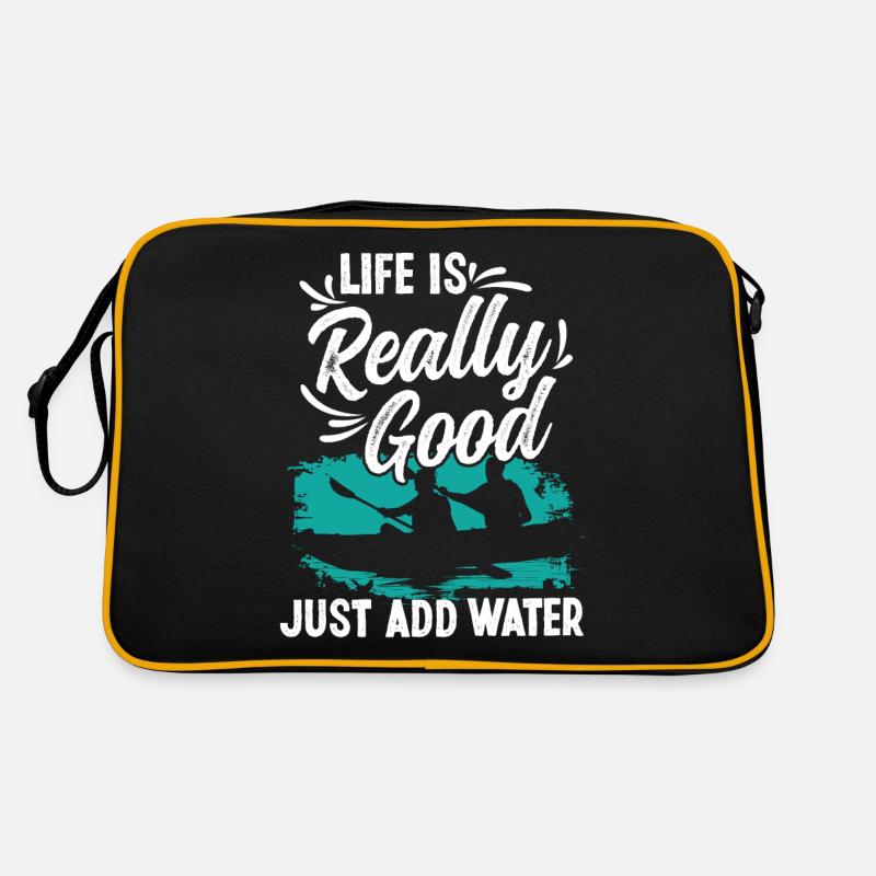 Life is really good funny Kayak saying Retro Bag