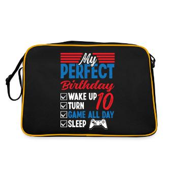 Mon anniversaire dix Sommeil de jeu - Sac Retro - noir/or - Dos