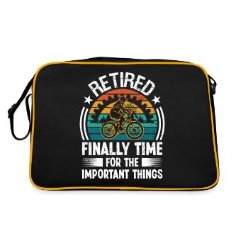 Retired finally Time for the important - Retro Bag - black/gold - Back