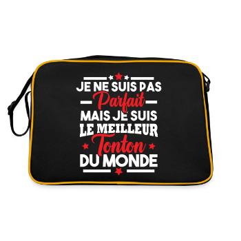 Pas parfait mais le meilleur tonton du monde - Sac Retro - noir/or - Dos