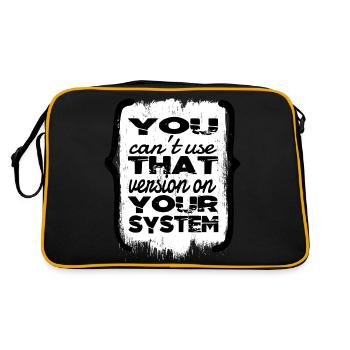 Geek Computer Humour Fullstack Developer Cool - Retro Bag - black/gold - Back