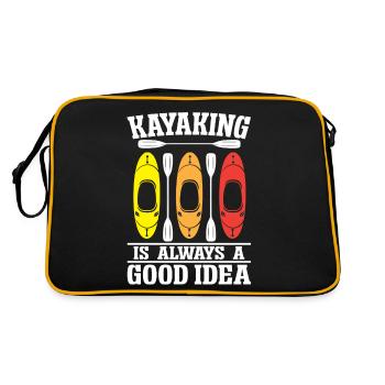 Le kayak est toujours une bonne idée - Sac Retro - noir/or - Dos