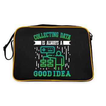 La collecte de données est toujours une bonne idée - Sac Retro - noir/or - Dos