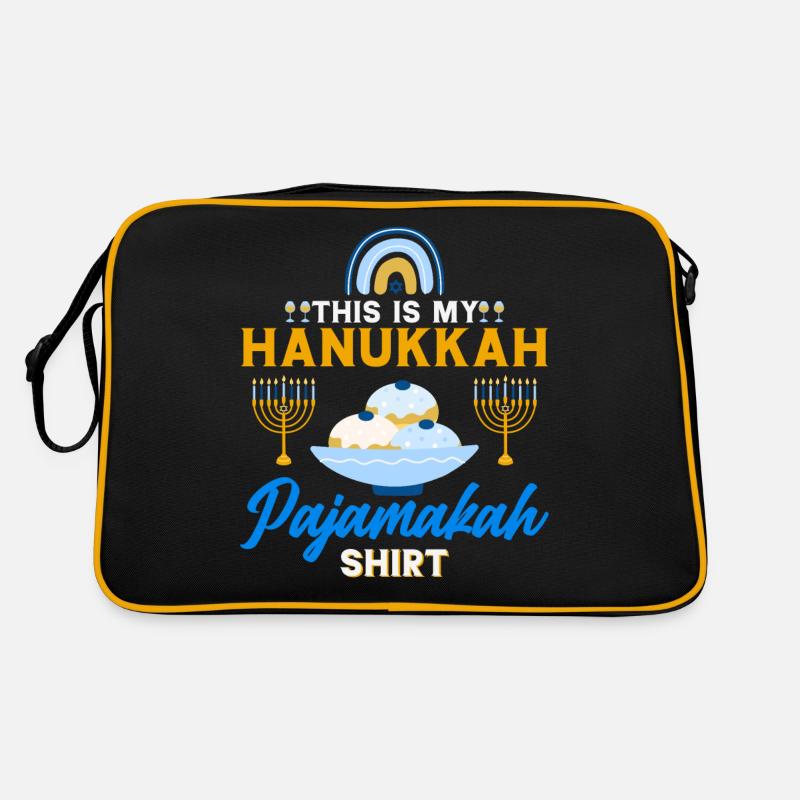 Hanoukka Hanoukka Dreidel Latkes Hanoukka Sac Retro