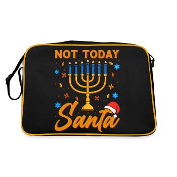 Chanukka Hanukka Dreidel Jüdisches Fest - Retro Tasche - Schwarz/Gold - Hinten