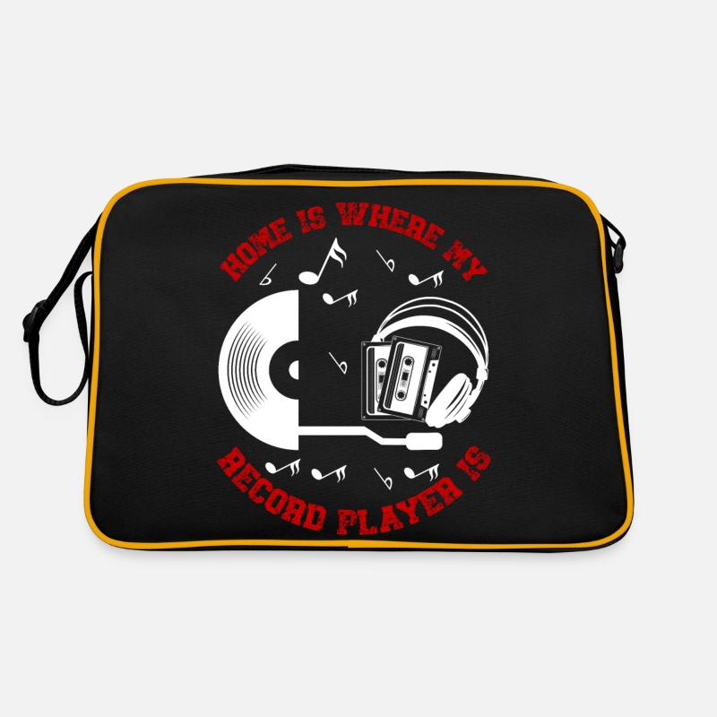 Platine vinyle vinyle rétro collection - Sac Retro - noir/or