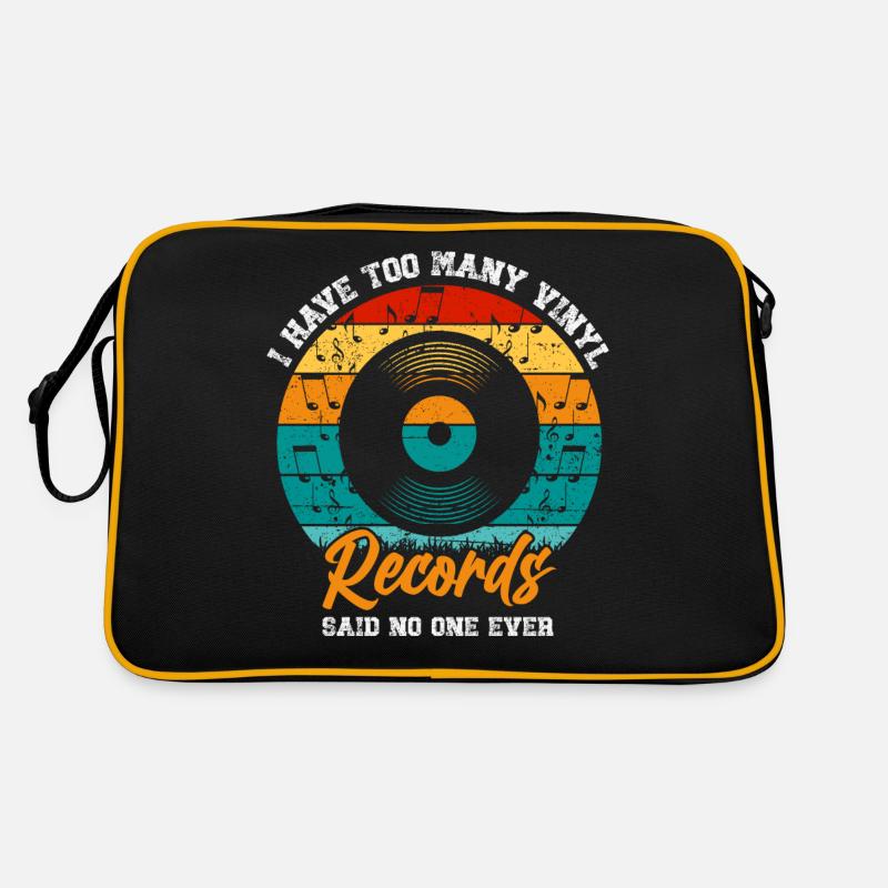 Platine vinyle vinyle rétro collection - Sac Retro - noir/or