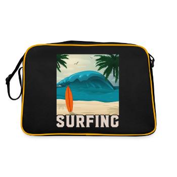 Summer Surfing Beach Vacation Gift - Retro Bag - black/gold - Back