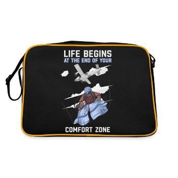 La vie commence à la fin de votre cadeau de zone de confort - Sac Retro - noir/or - Dos