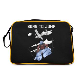 Parachutisme, né pour sauter - Sac Retro - noir/or - Dos