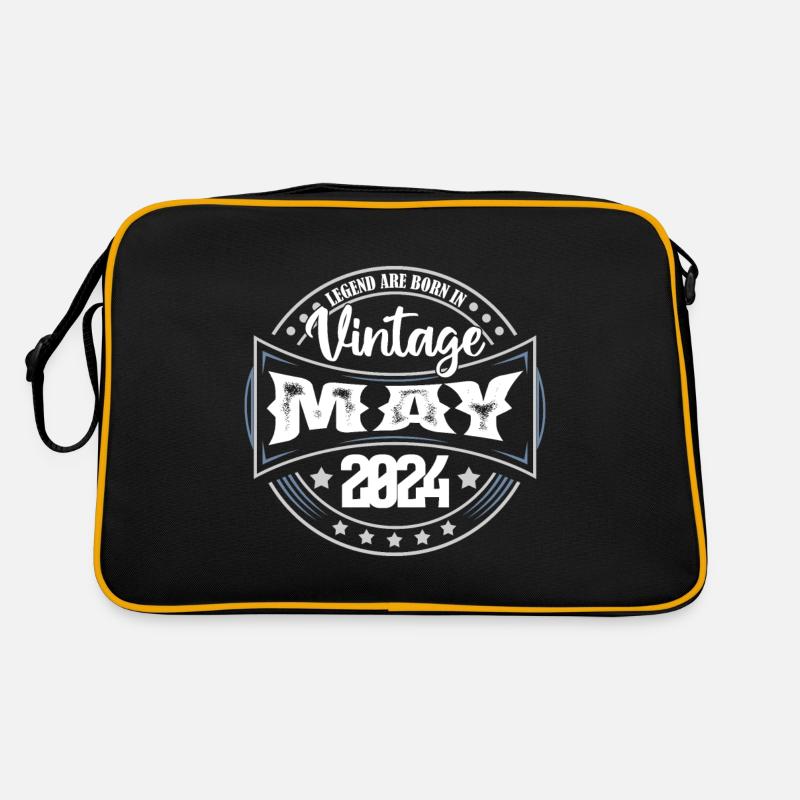2024 Mai. Geburtstagsgeschenk Mai 2024. Mai Retro Tasche