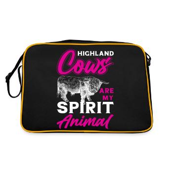 Scottish Highland cattle Highland Cattle - Retro Bag - black/gold - Back