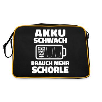 Pfalz Pfälzer Rheinland Pfalz - Retro Tasche - Schwarz/Gold - Hinten