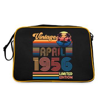 anniversaire Avril 1956 Avril. Avril 1956 Cadeau. - Sac Retro - noir/or - Dos