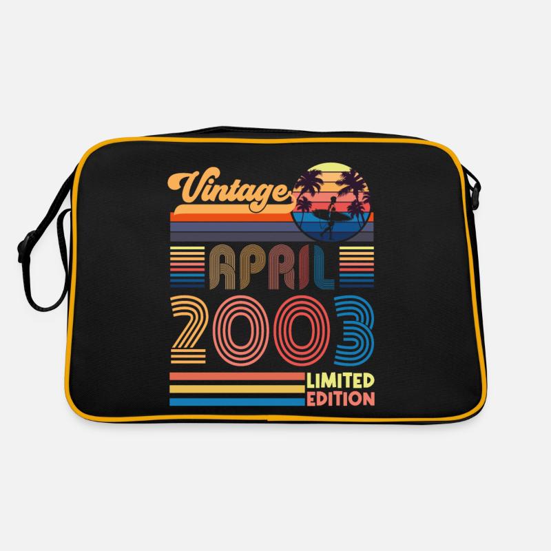 Geburtstag April 2003 April. April 2003 Geschenk. Retro Tasche