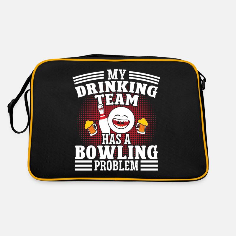 Mon équipe de buveurs a un problème de bowling Sac Retro